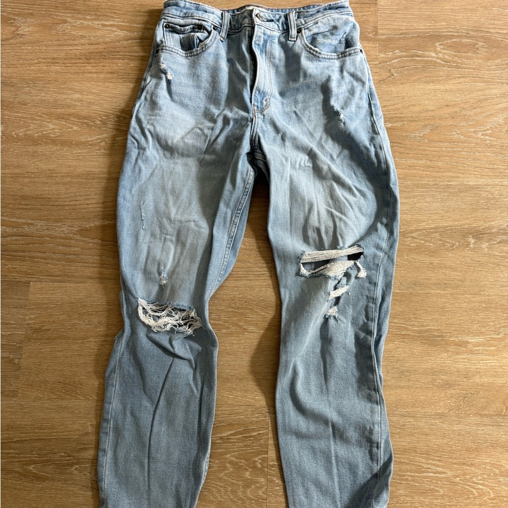 Abercrombie mom high rise jean